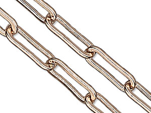 14Kt Rose Gold-Filled Paperclip Chain